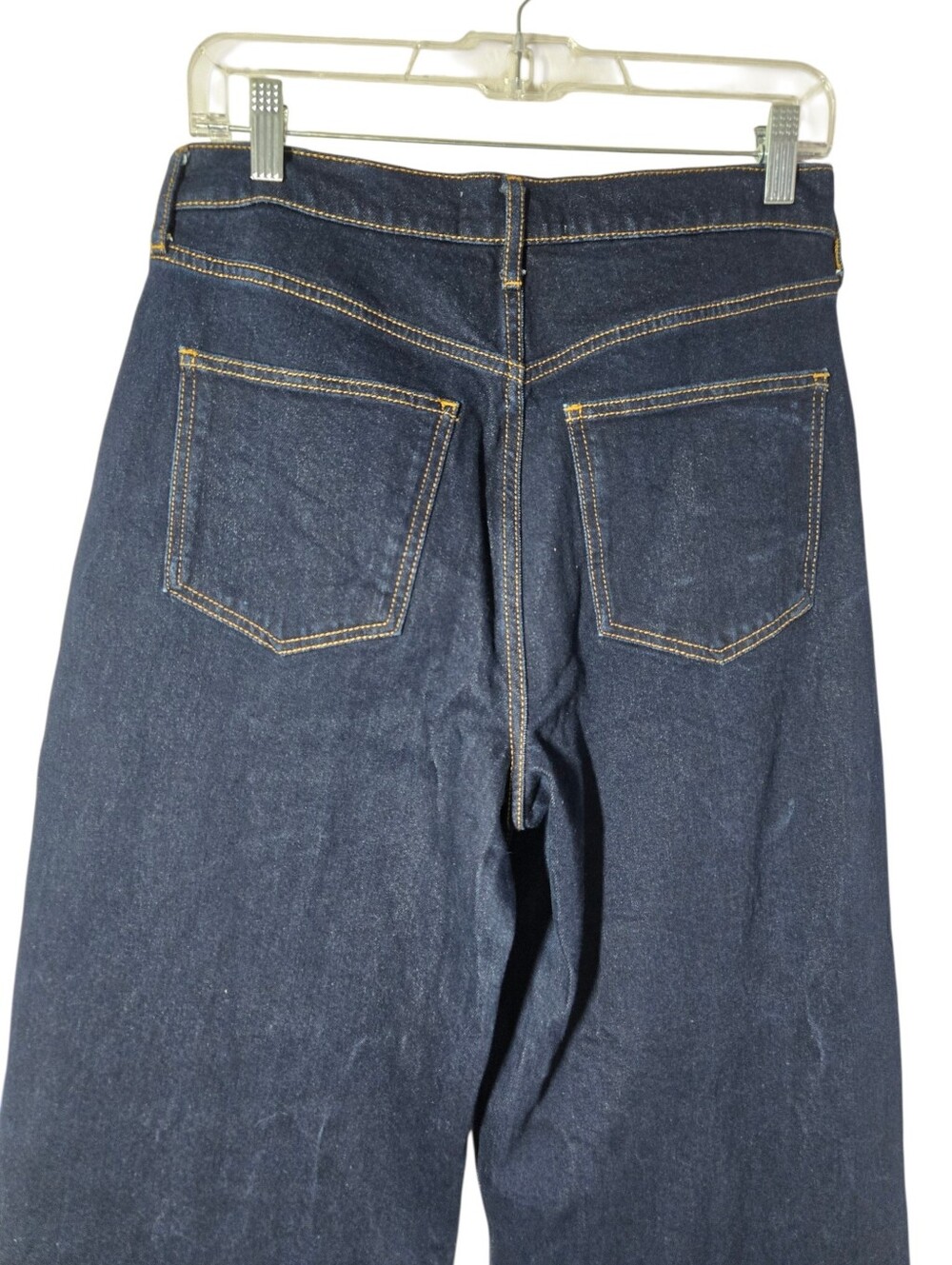 Boden Turn-Up Jeans High Rise Wide Leg Indigo Rinse Dark Wash - Picture 7 of 16